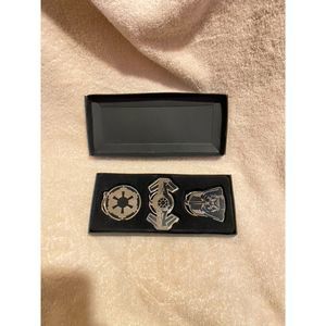 Set of 3 Starwars Silver Keychains, Darth Vader